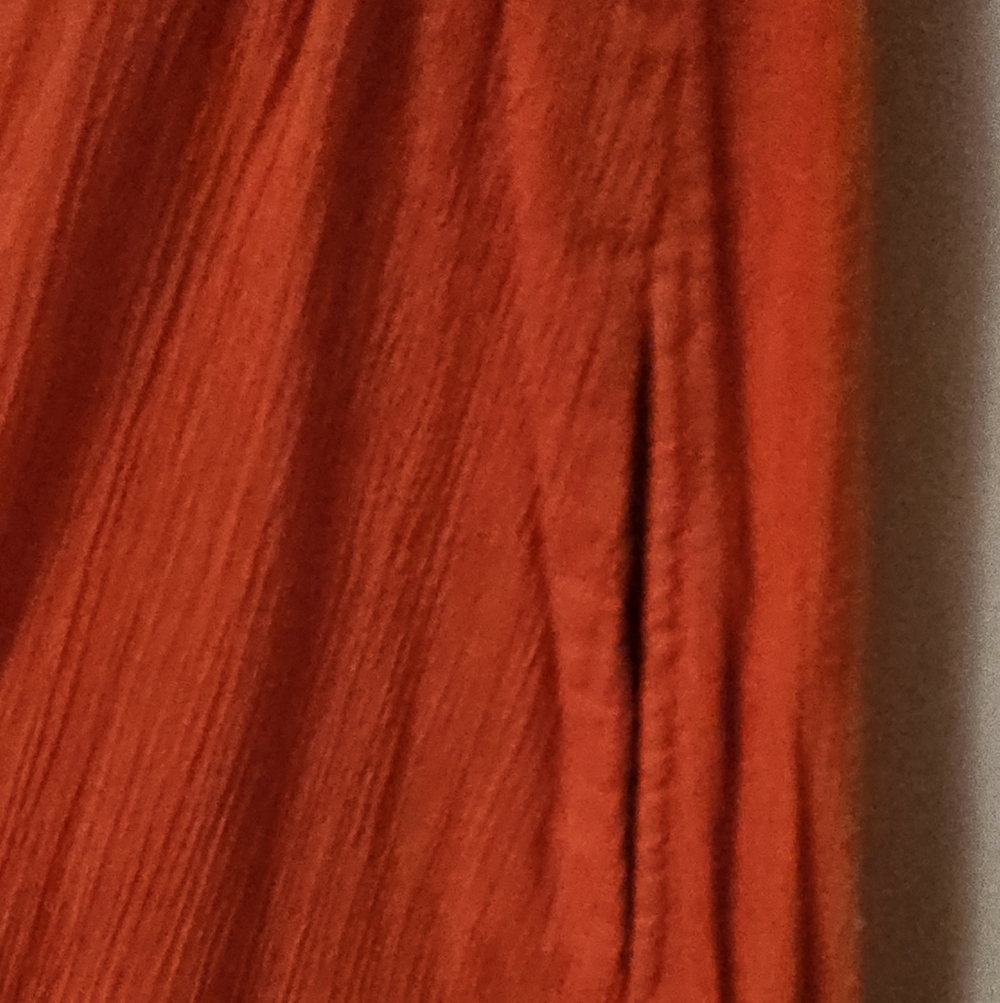 Maeve Anthropologie Red Smocked Waist Cotton Midi Dress Sz 6 Boho Cottagecore - Picture 9 of 9